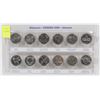 Image 1 : 2000 CANADIAN 12 COIN MILLENNIUM QUARTER COLLECTION