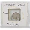 Image 1 : 1920 CANADIAN SILVER 5 CENT COIN