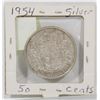 Image 1 : 1954 CANADIAN SILVER 50 CENT COIN