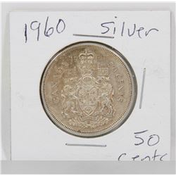 1960 CANADIAN SILVER 50 CENT COIN