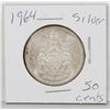 Image 1 : 1964 CANADIAN SILVER 50 CENT COIN