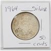 Image 1 : 1964 CANADIAN SILVER 50 CENT COIN