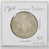 Image 1 : 1964 CANADIAN SILVER 50 CENT COIN