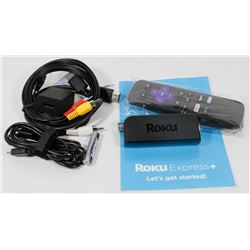 ROKU EXPRESS + TV BOX WITH REMOTE AND ALL CORDS