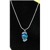 Image 1 : BLUE BLUE TOPAZ LOOKING WATERDROP PENDANT WITH
