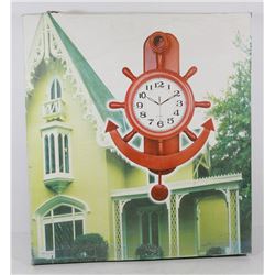 NEW BOAT ANCHOR WALL CLOCK WITH PENDULUM