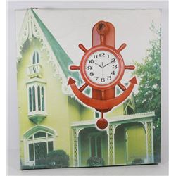 NEW BOAT ANCHOR WALL CLOCK WITH PENDULUM