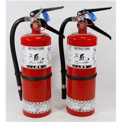 LOT OF TWO 5LB FIRE EXTINGUISHERS.