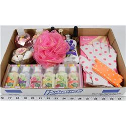 LOT OF NEW BATH ITEMS, INCLUDES MOISTURIZING