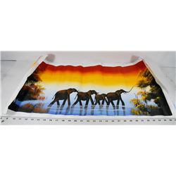 ELEPHANTS OIL ON CANVAS