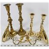 Image 1 : BOX W/ BRASS CANDLE STICKS.