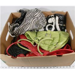 BOX OF ESTATE PURSES - CLEO & MORE ( COLLECTIBLE )