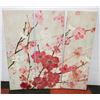 Image 1 : 3 PIECE CANVAS FLORAL ART