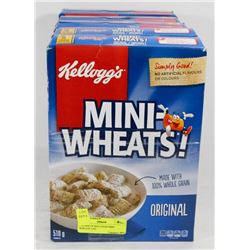 5 BOXES OF KELLOGG'S MINI WHEATS 510G