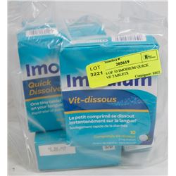 5 BOXES OF 10 IMODIUM QUICK DISSOLVE TABLETS