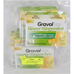 BAG OF GRAVOL GINGER SOFT LOZENGES- 20 TABS EACH