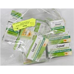 BAG OF GRAVOL GINGER LIQUID GELS - 24 TABS IN EACH
