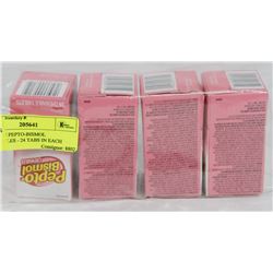 BAG OF 4 PEPTO-BISMOL CHEWABLES - 24 TABS IN EACH