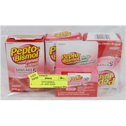 BAG OF 4 PEPTO-BISMOL CHEWABLES -ASST SIZES