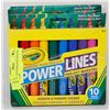 Image 1 : 4 BOXES OF POWERLINES CRAYOLA MARKERS