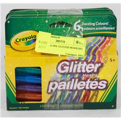 6 CRAYOLA 6PK GLITTER MARKERS