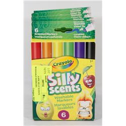 6 CRAYOLA 6PK SILLY SCENTS WASHABLE MARKERS