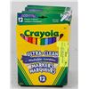 Image 1 : 9 CRAYOLA 12PK ULTRA CLEAN WASHABLE MARKERS