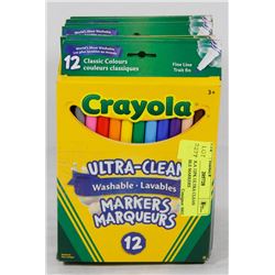 9 CRAYOLA 12PK ULTRA CLEAN WASHABLE MARKERS