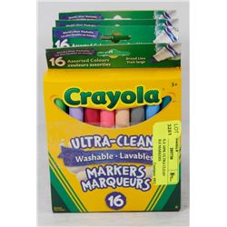 4 CRAYOLA 16PK ULTRA CLEAN WASHABLE MARKERS