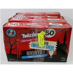 4 BOXES OF 50 SNACK SIZE CANDY