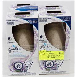 LOT OF 4 GLADE SENSE& SPRAY AUTOMATIC ROOM SPRAY