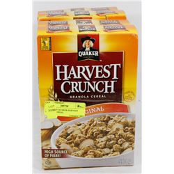 4 BOXES OF QUAKER HARVEST CRUNCH CEREAL