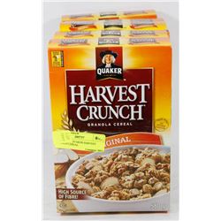 5 BOXES OF QUAKER HARVEST CRUNCH CEREAL