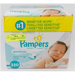 CASE OF PAMPERS SENSITIVE WIPES - 5 RESEALABLE
