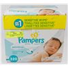 Image 1 : CASE OF PAMPERS SENSITIVE WIPES - 5 RESEALABLE