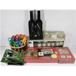 FLAT OF ASSTD GIFT ITEMS & CRAFT SCISSORS