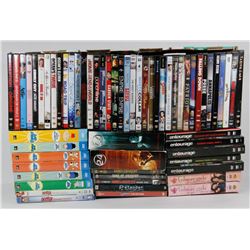 FLAT OF ASSTD MOVIE & TV SEASONS' DVD'S