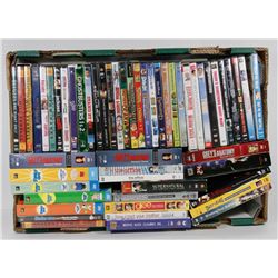 FLAT OF ASSTD MOVIE & TV SEASONS' DVD'S