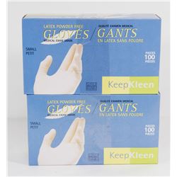2 CASES OF KEEP KLEEN LATEX GLOVES SIZE SMALL