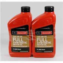 TWO 946ML (1 QUART) BOTTLES OF MOTORCRAFT 5W-50