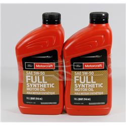 TWO 946ML (1 QUART) BOTTLES OF MOTORCRAFT 5W-50