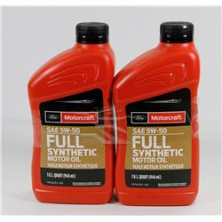 TWO 946ML (1 QUART) BOTTLES OF MOTORCRAFT 5W-50