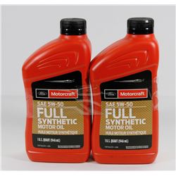 TWO 946ML (1 QUART) BOTTLES OF MOTORCRAFT 5W-50