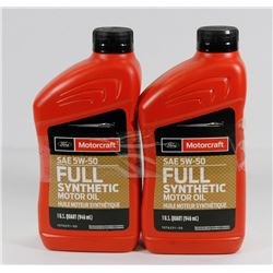 TWO 946ML (1 QUART) BOTTLES OF MOTORCRAFT 5W-50
