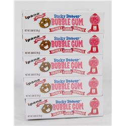 10 TUBES OF BUCKY BEAVER BUBBLE GUM FLAVOUR KIDS