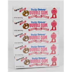 10 TUBES OF BUCKY BEAVER BUBBLE GUM FLAVOUR KIDS
