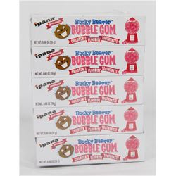 10 TUBES OF BUCKY BEAVER BUBBLE GUM FLAVOUR KIDS