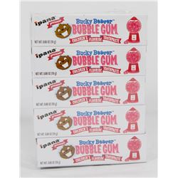 10 TUBES OF BUCKY BEAVER BUBBLE GUM FLAVOUR KIDS