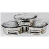 Image 1 : LOT OF 3 TORTILLA SAVER STAINLESS STEEL CONTAINERS