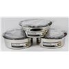 Image 1 : LOT OF 3 TORTILLA SAVER STAINLESS STEEL CONTAINERS